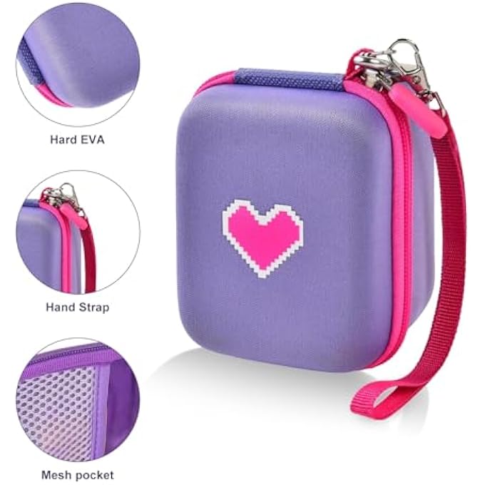 rayihni HARD TRAVEL CASE COVER FOR BITZEE, SHOCK RESISTANT CARRYING CASE FOR INTERACTIVE DIGITAL PET, DURABLE 3D ELECTRONICS PROTECTIVE BAG FOR KIDS TOYS, PORTABLE STORAGE CASE WITH HAND STRAP, LOVE DESIGN - Image 3